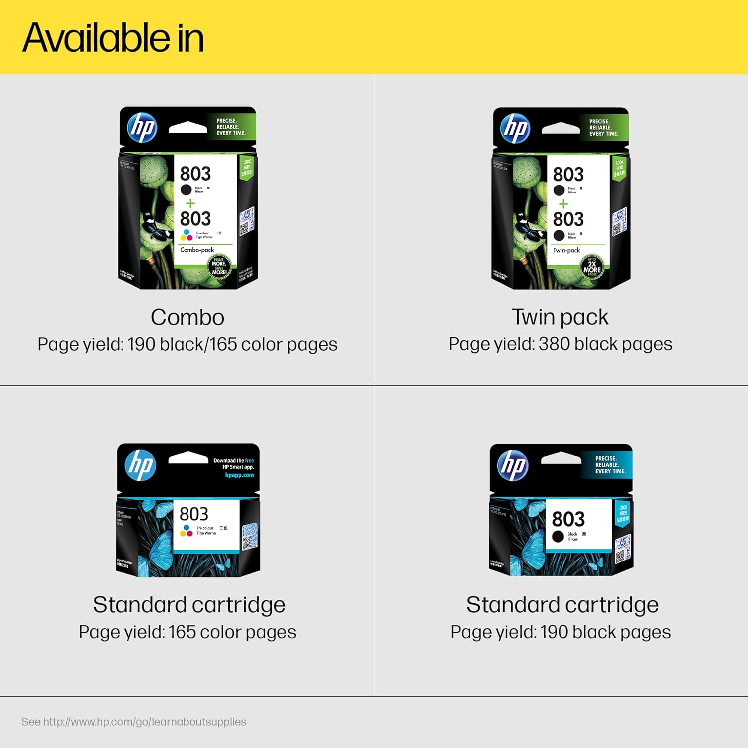 HP 803 Small Black Original Ink Cartridge