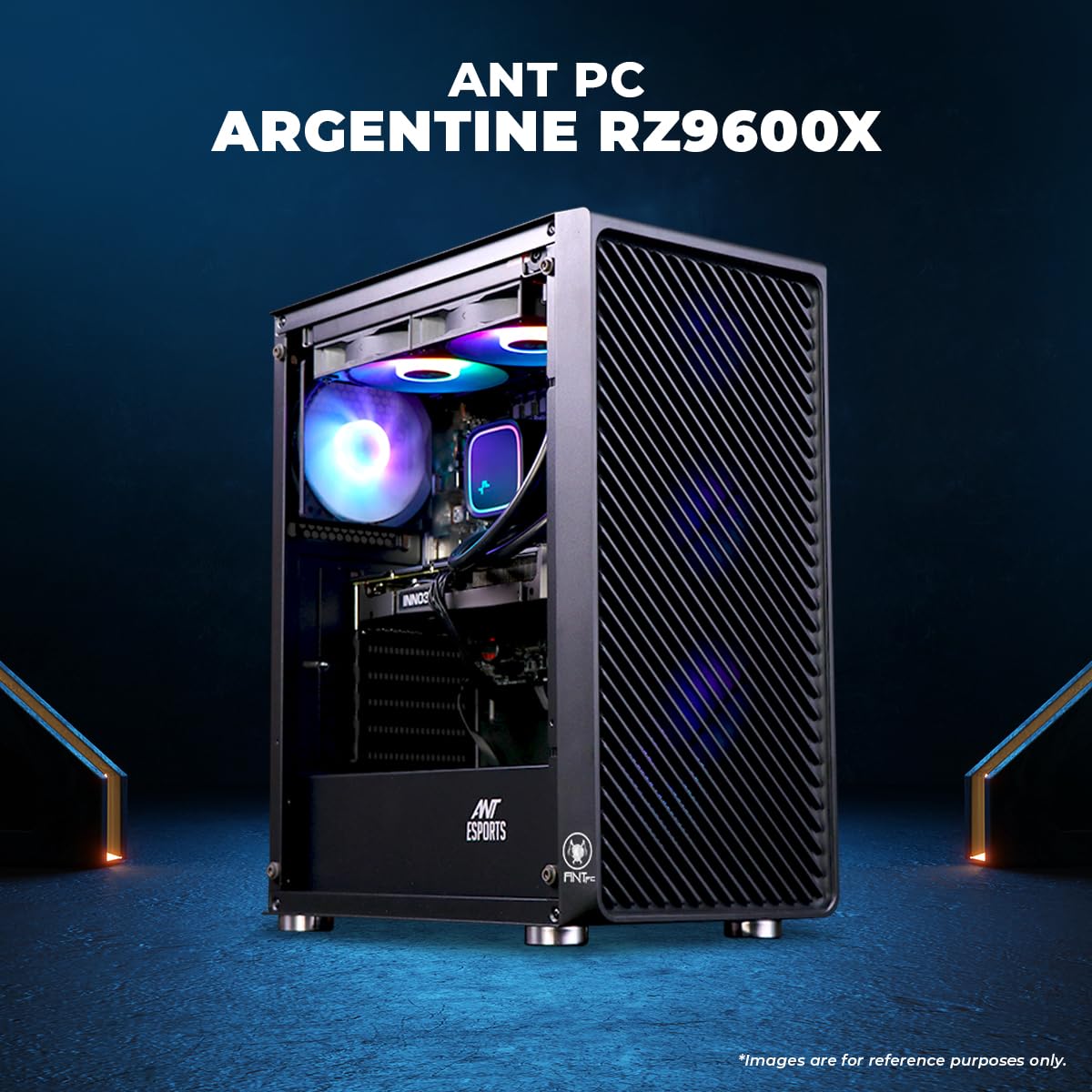 Ant PC Gaming Pc Argentine RZ9600X Ryzen 5 9600X|B650 Chipset WiFi+Bluetooth|32GB DDR5 RAM 5200Mhz| RTX 5060Ti 8GB|1TB Nvme M.2 SSD Gen4|240MM AIO|Mid Tower RGB Cabinet|Windows 11 Home Trial