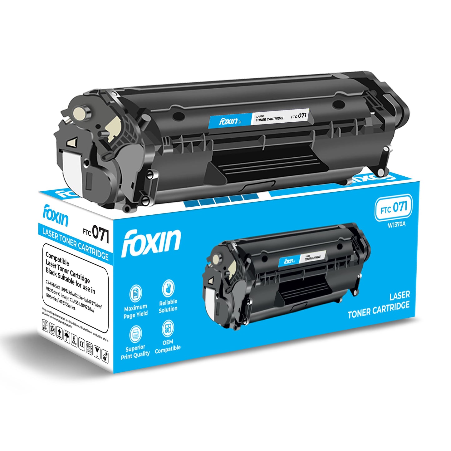 FOXIN FTC 88A/CC388A Black Laser Toner Cartridge Compatible for HP Laserjet Printer M1136, MFP, P1007, P1106, P1108, P1008, M1213nf, MFP, M126nw MFP, M1218nfs, M128fw MFP, M128fn , MFP, M226DW, M226DN