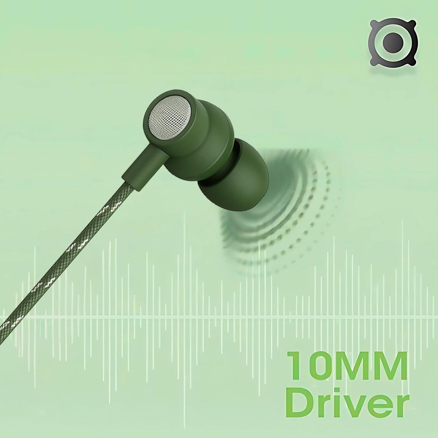 GEARZTOUCH Blast-C inEar Type-C Earphone, in-Line Volume Controller & Powerful HD Mic, Clear Sound, Noise Isolation Compatible with Oneplus, Samsung, Oppo,Vivo,Redmi Having only TypeC Port- Green