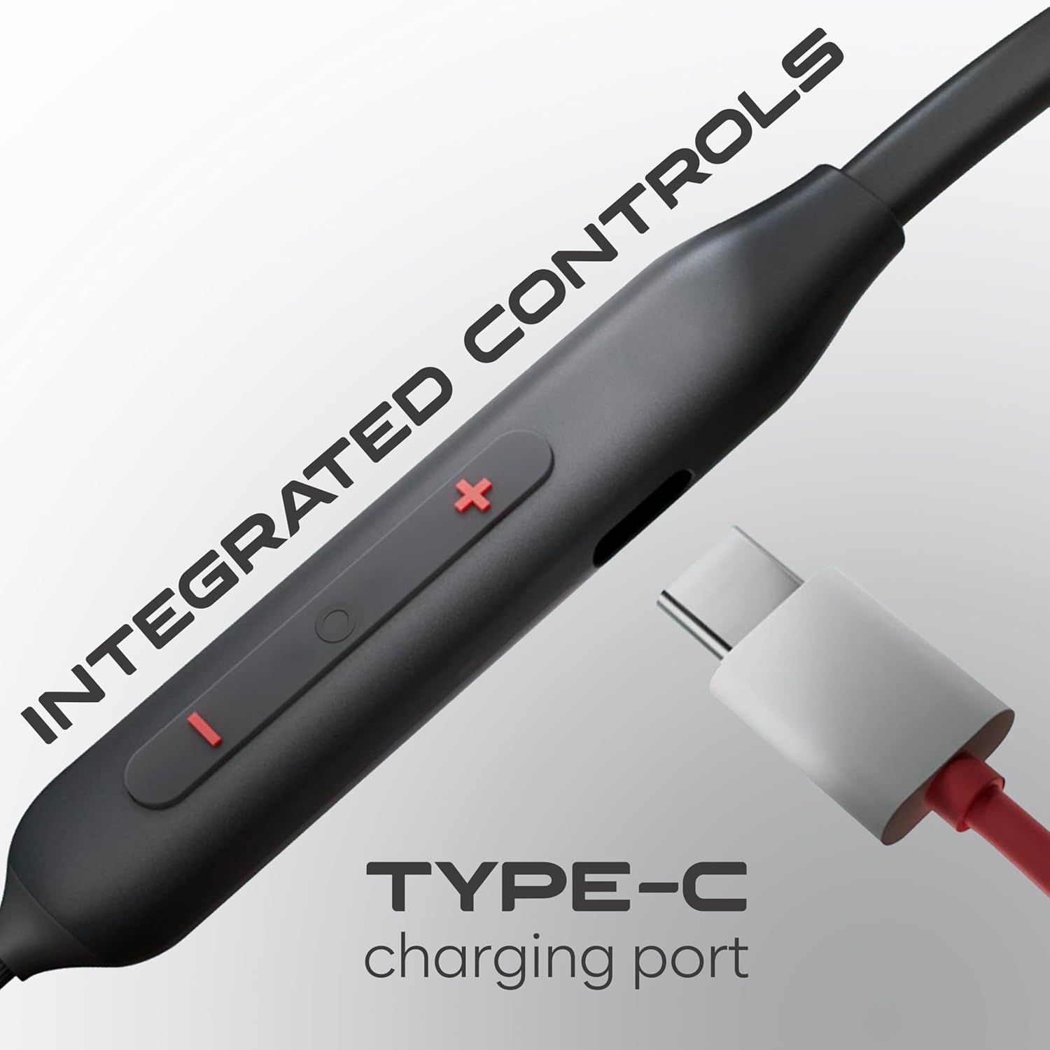 SIGNATIZE Bluetooth Earphone in Ear Wireless Neckband, with Mic,Up to 65 Hours Playtime, Magnetic Earbuds, Lightweight v5.3 Bluetooth Headset for Running, Gyming & Travelling (Red)