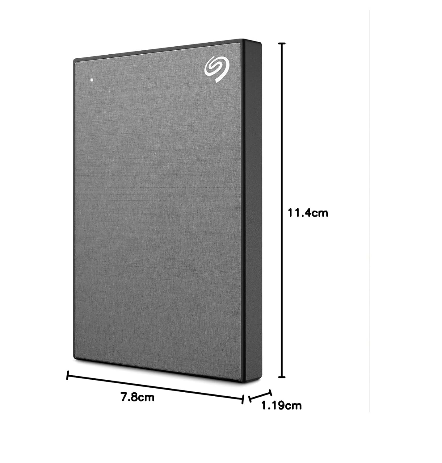 Seagate One Touch 1TB External HDD with Password Protection, USB, Space Gray, for Windows and Mac, with 3 yr Data Recovery Services (STKY1000404)