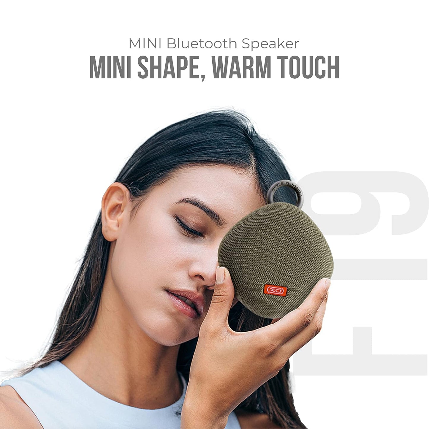 XO F19 Mini Portable Bluetooth Speaker with HD Sound Quality, Bluetooth v5.0, Up to 400mAh Battery & High-Definition Microphone Support TF Card - Green