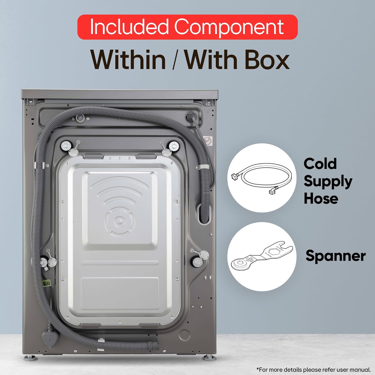 LG 9 Kg, 5 Star, AI Direct Drive Technology, Wi-Fi, Steam+ with Wrinkle Care, Fully Automatic Front-Loading Washing Machine (FHP1209Z7P, Intelligent & Convenient Fabric Care, Allergy Care, Platinum)