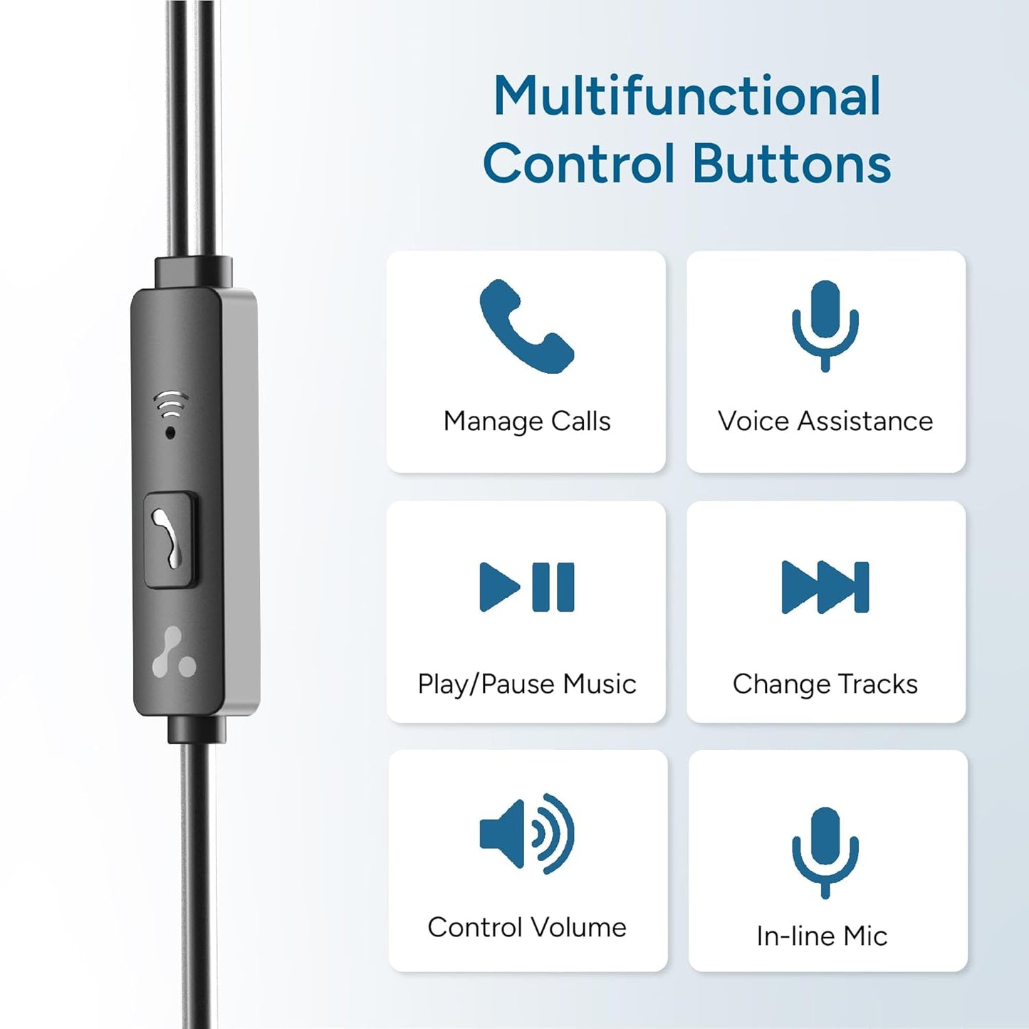 Ambrane Wired Earphones with Mic | 3.5mm Audio Jack | 14mm Driver for HD Sound & Deep Bass | Tangle-Free 1.2m Cable | In Ear Comfort Fit | Compatible with Mobiles, Tablets, Laptops, PCs (EP-83 Orange)