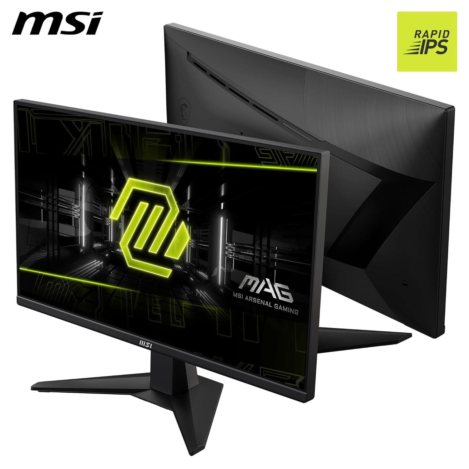 MSI MAG 255F E20 24.5-Inch FHD 1920x1080 Gaming Monitor, 200Hz, 0.5ms, HDR Ready, AMD FreeSync Premium, Eye Care, AI Vision, HDMI 2.0b, DP 1.2a, Frame-Less, Tilt Adjustable, Vesa Mount, Black