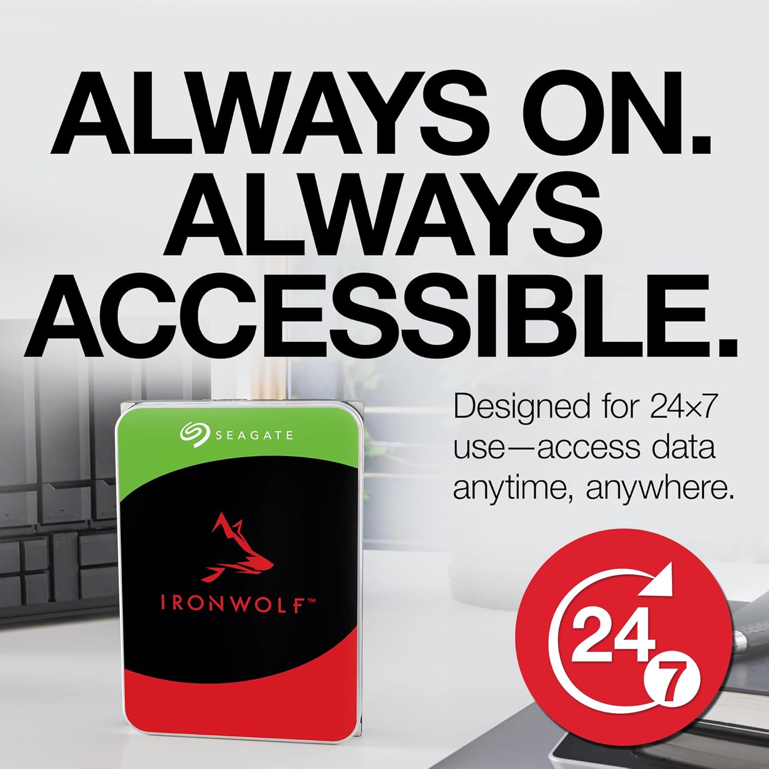 Seagate IronWolf 4TB NAS Internal Hard Drive HDD CMR 3.5 Inch SATA 6Gb/s 5400 RPM 256MB Cache for RAID Network Attached Storage with 3-Years Data Recovery Services (ST4000VN006)