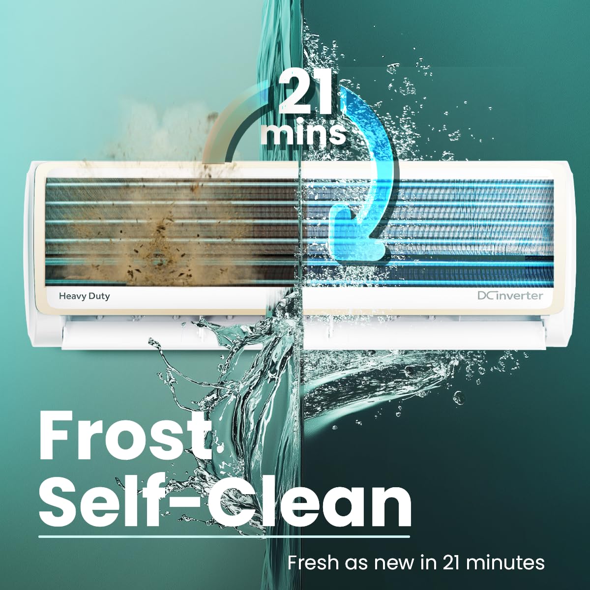 Haier 1.6 Ton 5 Star HEXA Inverter Smart Split AC (5460W, Copper, Heavy Duty, Wi-Fi, 4 Way Swing, Frost Self Clean, HD Filter, Cools at 60°C, 20 Mtrs Air Throw- HSU19K-PYFR5BN-INV- White)