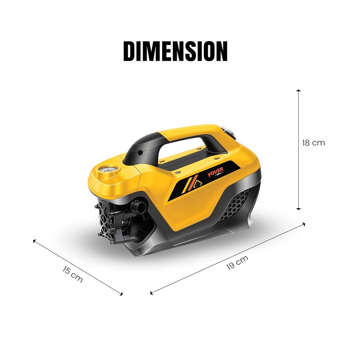 IBELL YO2800 High Pressure Car Washer for Home & Bike Cleaning, 2800W Induction Motor, 240 Bar, 12 L/min Flow, Portable Power Washer with 8M Hose & Spray Gun