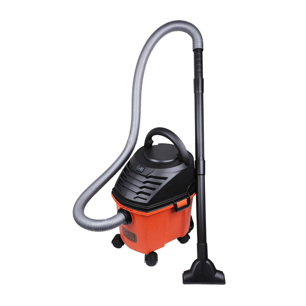 BLACK+DECKER BDWD08-B1 Wet and Dry Vacuum Cleaner with Cannister Body, 1000 W, Powerful Suction, 8L Capacity, 220V Vacuum Cleaner for Home Use, 1 Year Manufacturer Warranty(Red/Black)