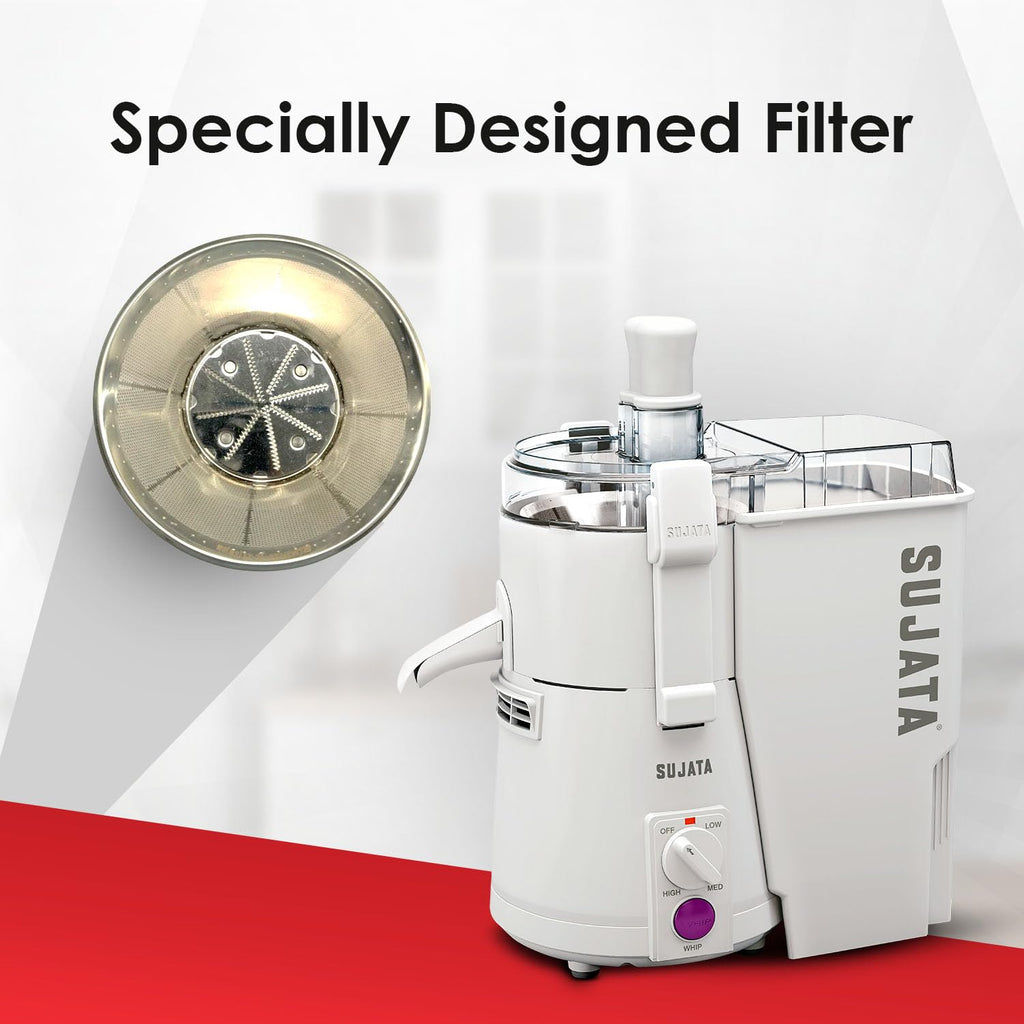 Sujata Powermatic Plus 900 Watts Juicer Mixer Grinder | 22000 Rotations Per Min | 90 Minutes Continuous Running | 2 Versatile Jars 1750 ml and 1000 ml