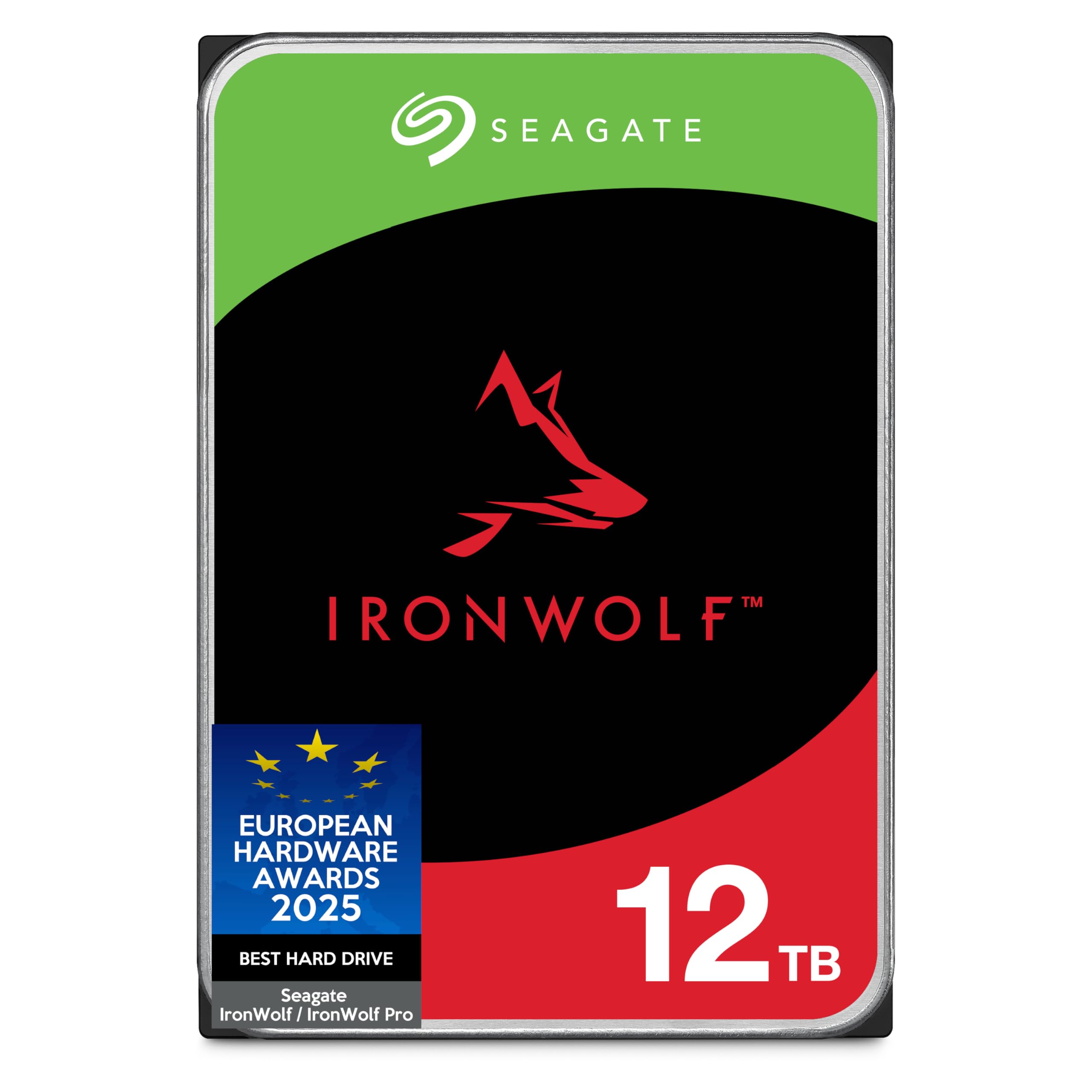 Seagate IronWolf Pro 8TB, Enterprise HDD Internal NAS, CMR, SATA to 6Gb/s, 7200RPM, 256MB Cache for RAID Network-Attached Storage, Rescue Services, Open-Easy Package (ST8000NTZ01)