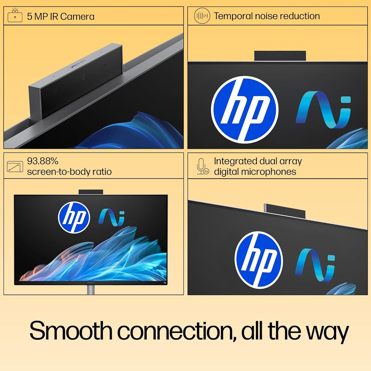 HP OmniStudio X Next Gen AI AIO, Intel Core Ultra 7 258V, 47 Tops,(32GB DDR5,1TB SSD) 4K UHD (3840 x 2160), IPS,550 nits,31.5inch(80.1cm), Win 11, Office24, Meteor Silver, 9.56kg, 32-c1574in