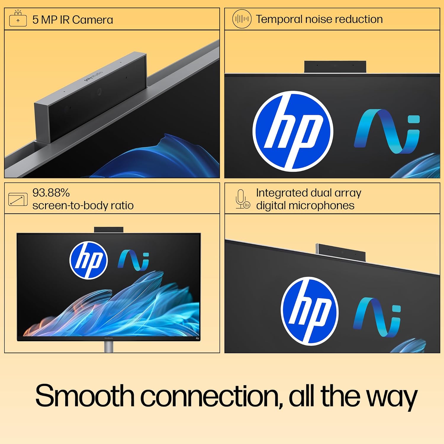 HP OmniStudio X Next Gen AI AIO, Intel Core Ultra 7 258V, 47 Tops,(32GB DDR5,1TB SSD) 4K UHD (3840 x 2160), IPS,550 nits,31.5inch(80.1cm), Win 11, Office24, Meteor Silver, 9.56kg, 32-c1574in