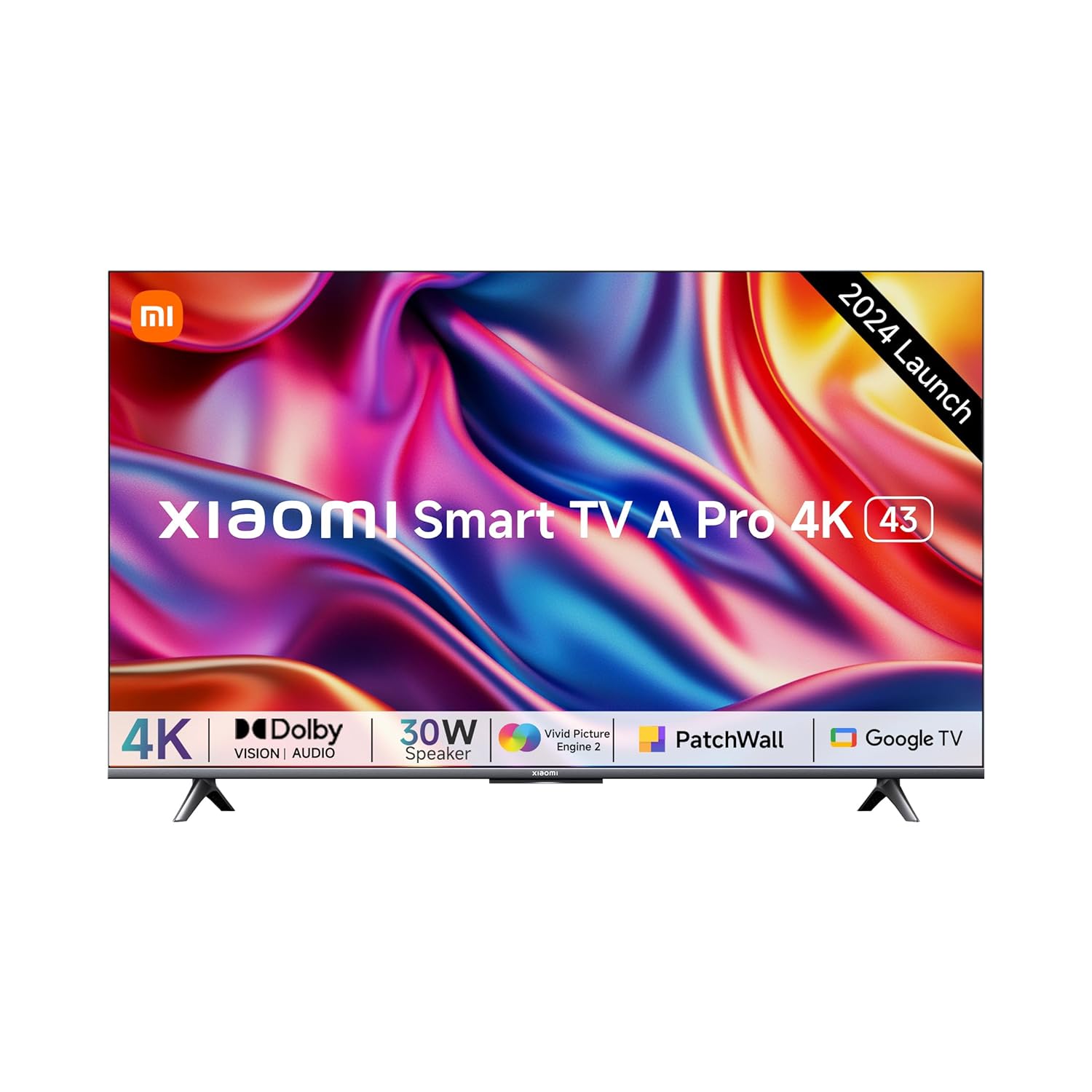 Xiaomi MI 108 cm (43 inches) A Pro 4K Dolby Vision Smart Google LED TV L43MA-AUIN (Black)