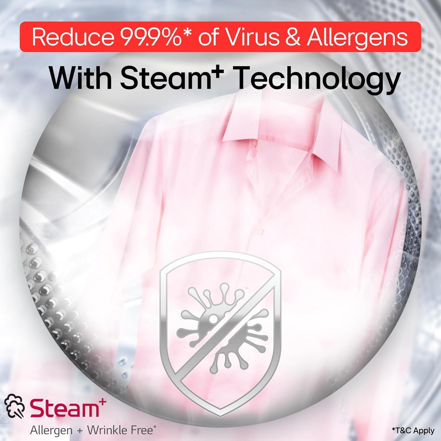 LG 9 Kg, 5 Star, AI Direct Drive Technology, Wi-Fi, Steam+ with Wrinkle Care, Fully Automatic Front-Loading Washing Machine (FHP1209Z7P, Intelligent & Convenient Fabric Care, Allergy Care, Platinum)