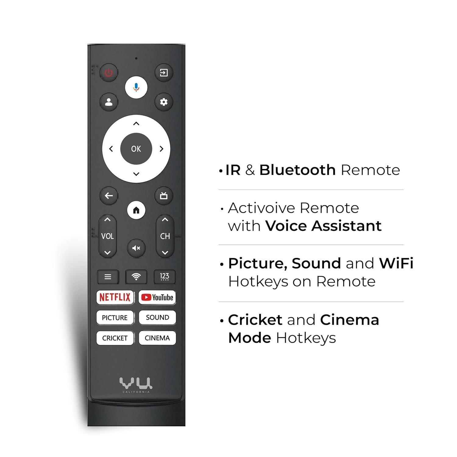 VU 164cm (65 inches) GloQLED Series 4K QLED Smart Google TV 65GLOQLED25