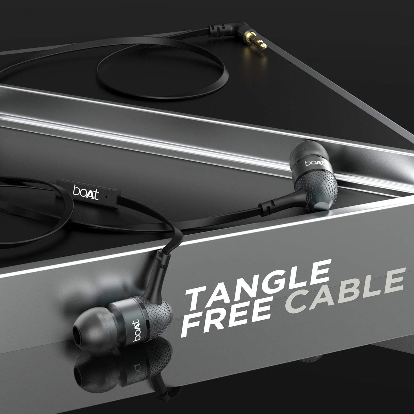 Boat BassHeads 225 in-Ear Super Extra Bass Headphones (Black)