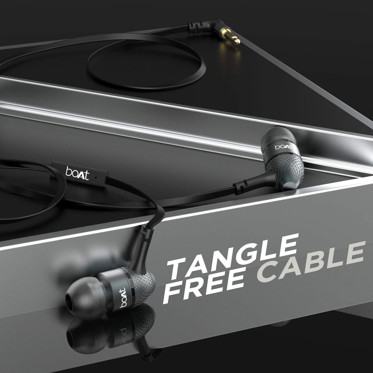 Boat BassHeads 225 in-Ear Super Extra Bass Headphones (Black)