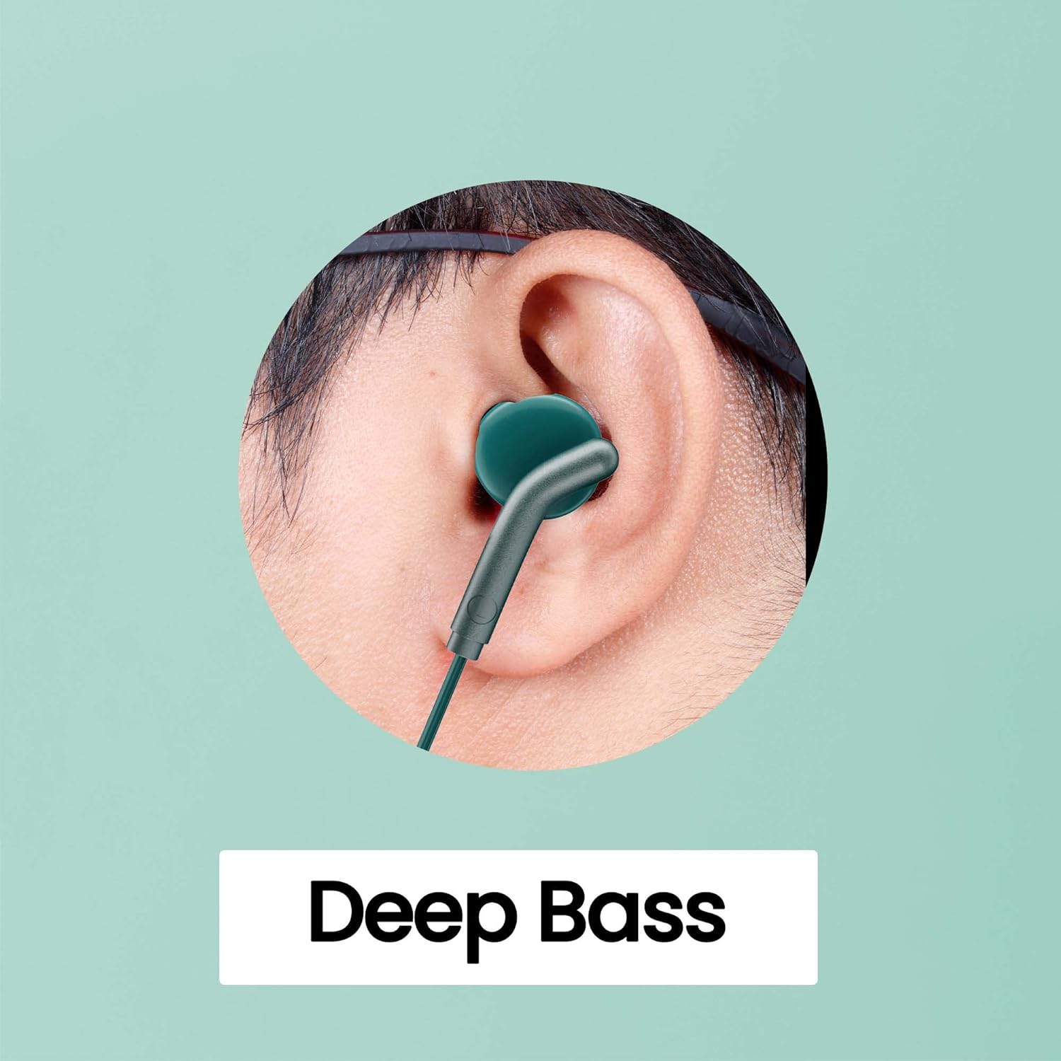 ZEBRONICS Bro in Ear Wired Earphones with Mic, 3.5mm Audio Jack, 10mm Drivers, Phone/Tablet Compatible (Green)