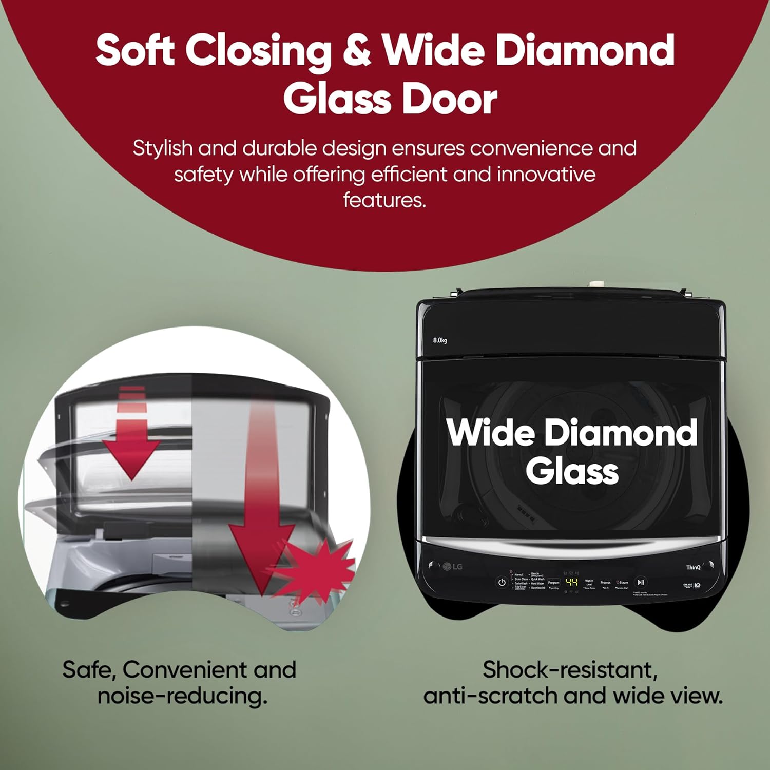 LG 8 Kg, 5 Star, Smart Inverter Technology, Wi-Fi, Turbowash, Fully Automatic Top Load Washing Machine With In-built heater (T80V4OB1S, Turbodrum, Stain Clean, Hard Water Wash & Jetspray+, Onyx Black)