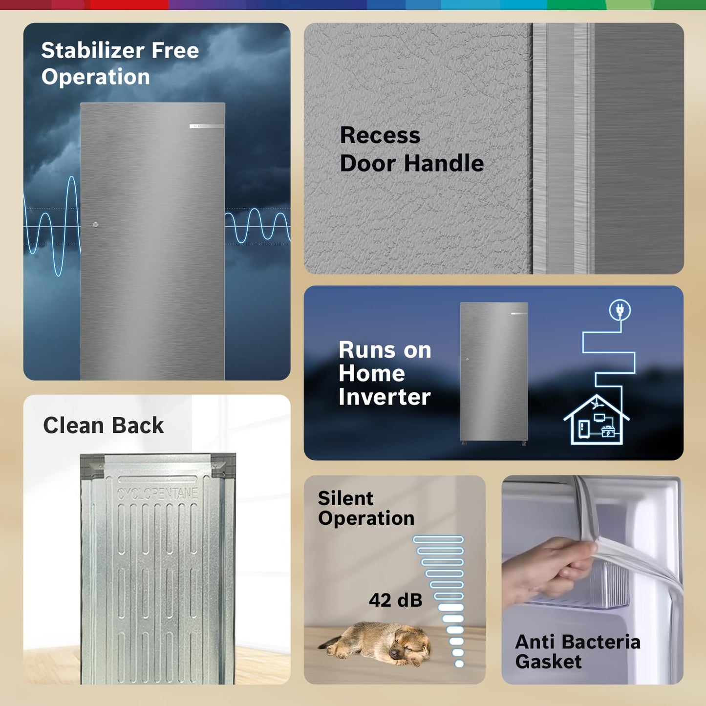 Bosch 187 L, 3 Star, Single Door Refrigerator with Industry's largest vegetable box* & largest Beverage space (CST18S23NI, Fine Steel) | 18 Hour Cooling Retention during powercut, 2.5x Faster Cooling