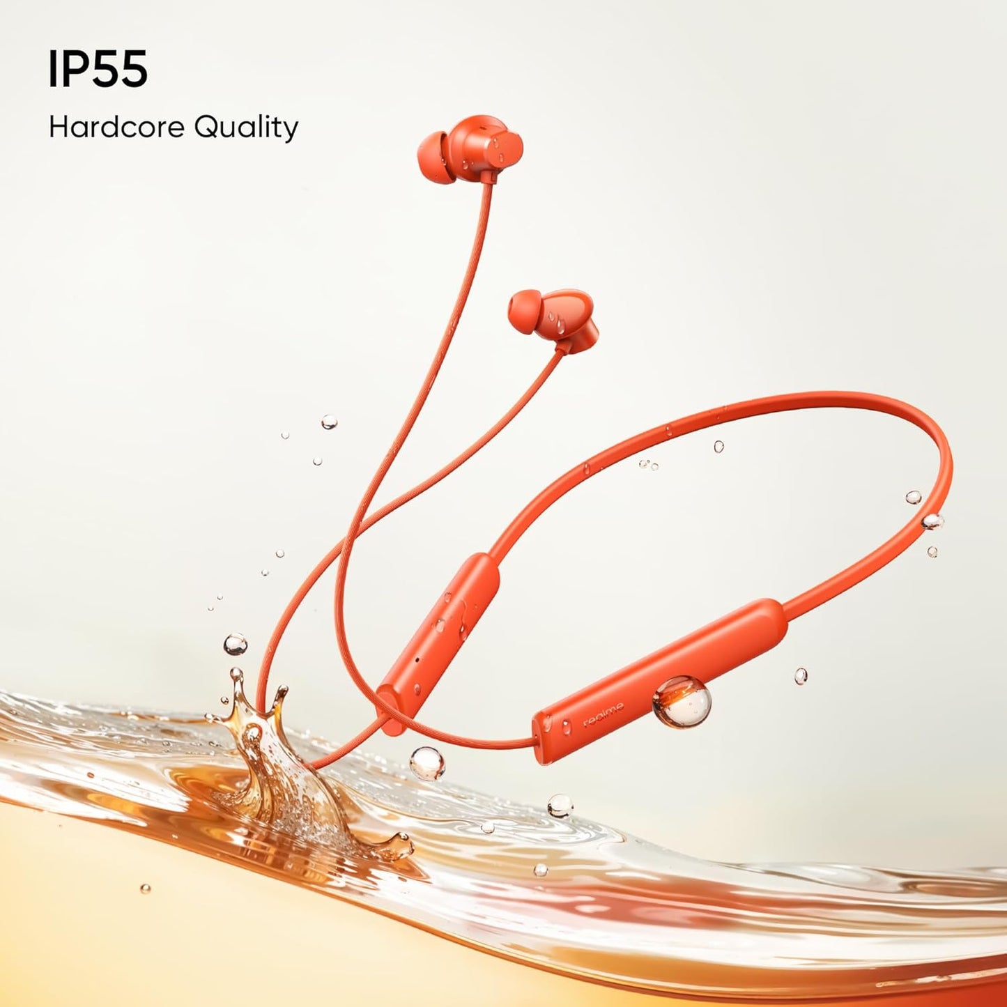 realme Buds Wireless 5 Lite in Ear Bluetooth Neckband with 12.4 mm Dynamic Bass Boost Driver,Upto 35 Hours Playback,45ms Low Latency,IP55 Dust & Water Resistant, Bluetooth V5.4 (Haze Blue)