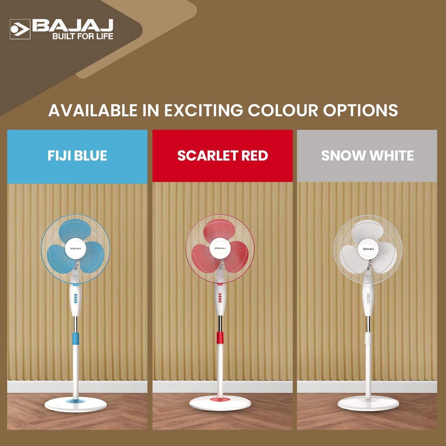 Bajaj Frore Neo 400 MM Oscillating Pedestal Fan For Home | Aerodynamically Balanced Blades | 100% Copper Motor | High Air Delivery | 3-Speed Control | Rust Free | 2 Yrs Warranty 【Blue】
