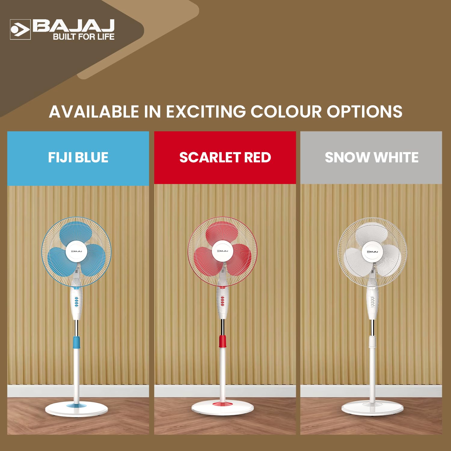 Bajaj Frore Neo 400 MM Oscillating Pedestal Fan For Home | Aerodynamically Balanced Blades | 100% Copper Motor | High Air Delivery | 3-Speed Control | Rust Free | 2 Yrs Warranty 【Blue】