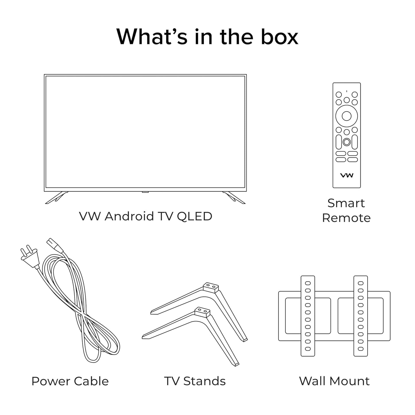 VW ( Visio World 80 cm (32 inches) OptimaX Series HD Ready Smart QLED Android TV VW32AQ1 (Black)
