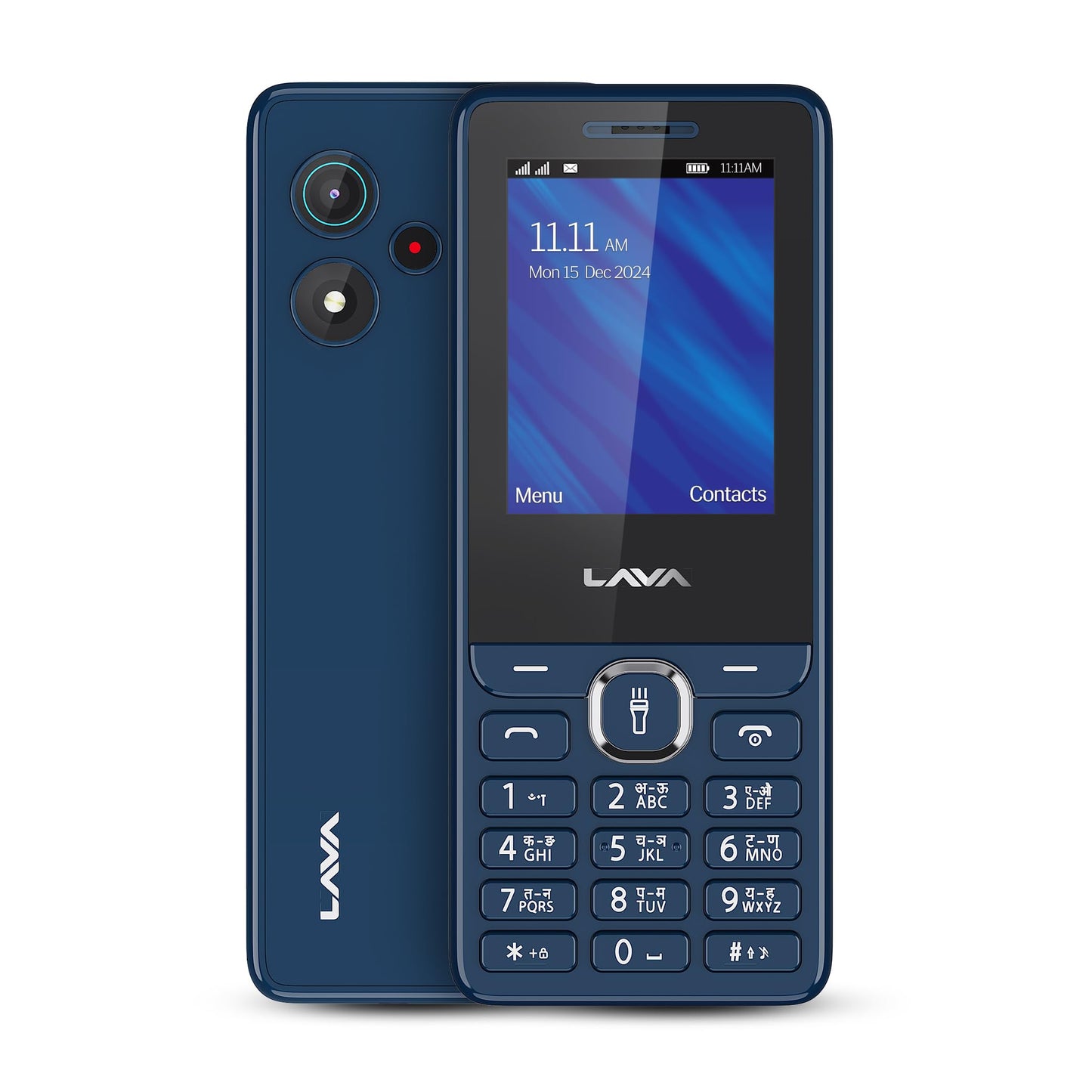 Lava A5 (2025) Dual SIM Keypad Mobile with 2.4'' Big Display | UPI Support, 1200mAh Battery | BOL Feature | Camera | Auto Call Recording | Glass Finish | and 7 Regional Languages - Black