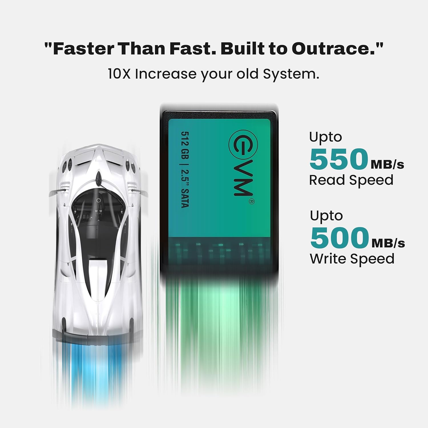 EVM 512GB 2.5-Inch SATA Internal SSD - 550MB/s Read & 500MB/s Write - 5-Year Warranty (EVM25/512GB)