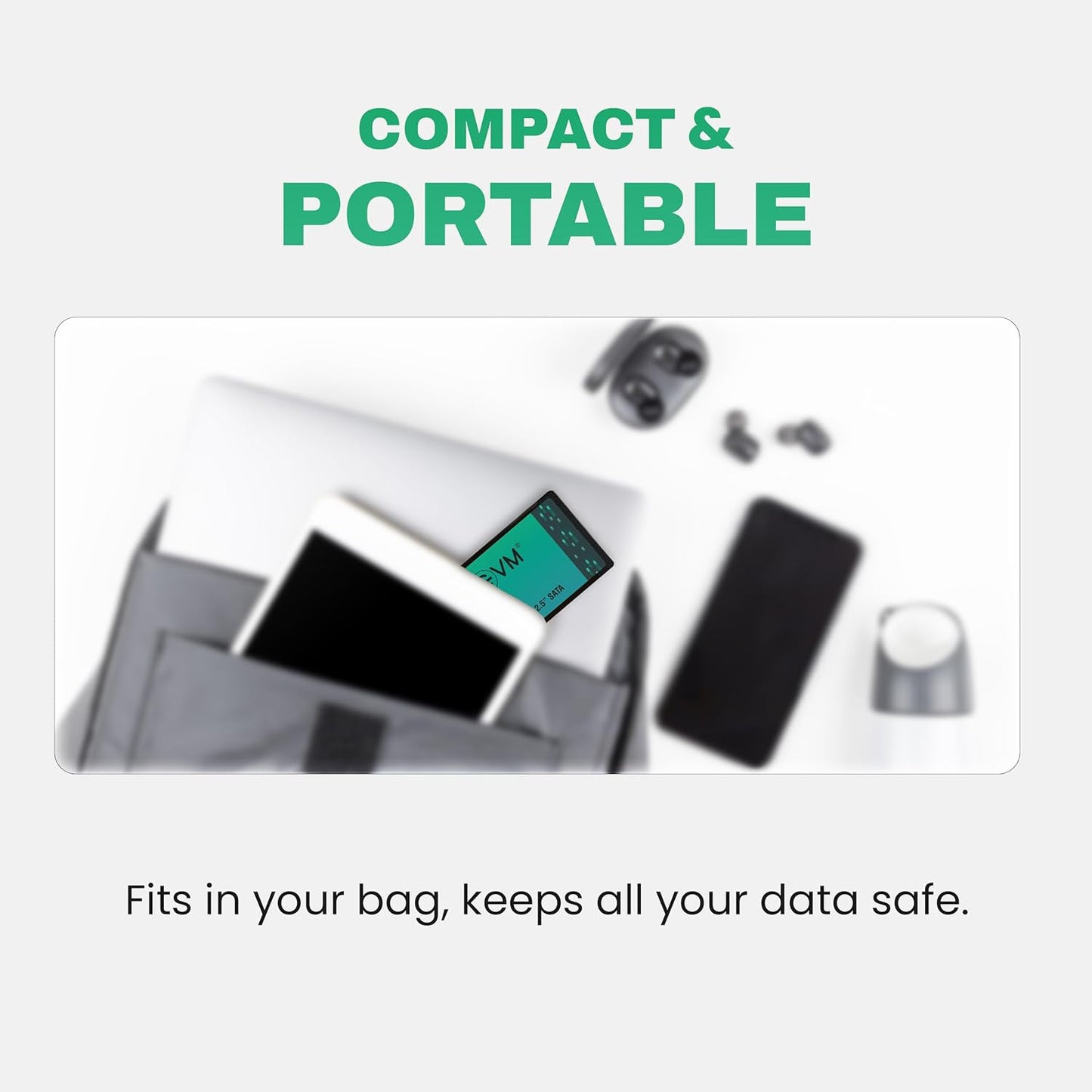 EVM 512GB 2.5-Inch SATA Internal SSD - 550MB/s Read & 500MB/s Write - 5-Year Warranty (EVM25/512GB)