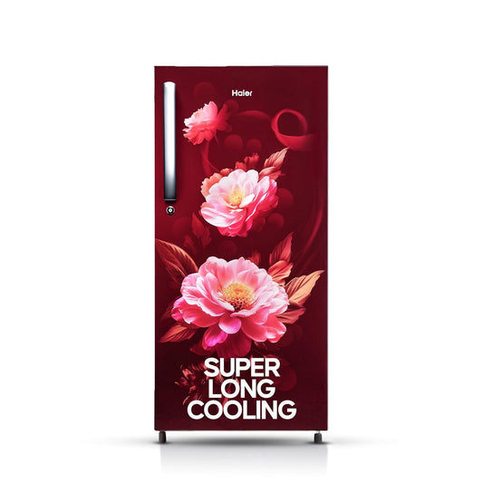 Haier 190L 2-Star Direct Cool Single Door Refrigerator (HED-202RV-P, Red Voila)