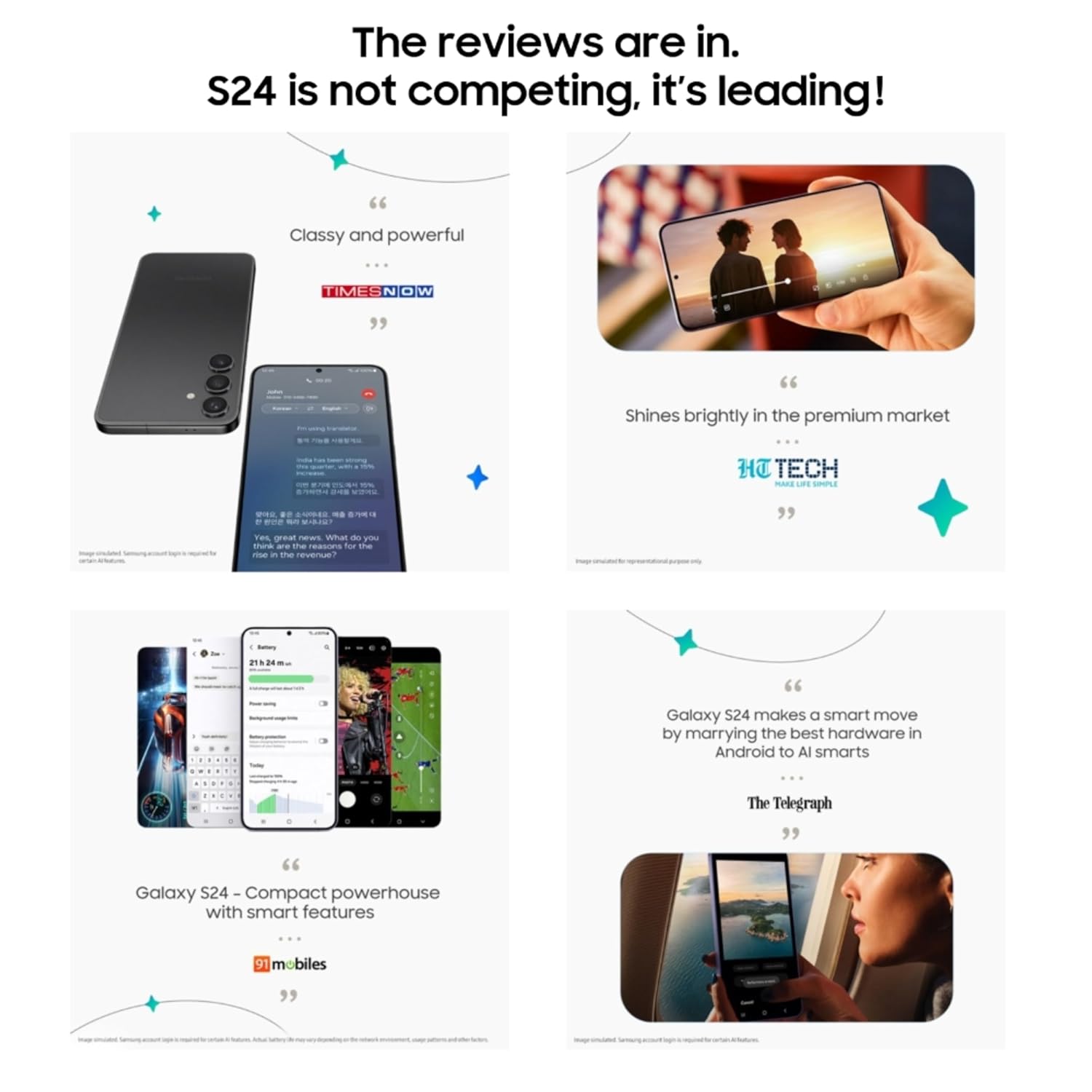 Samsung Galaxy S24 5G AI Smartphone (Amber Yellow, 8GB, 128GB Storage)