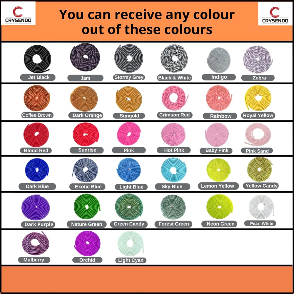 Crysendo Spiral Cable Protector | Triple Color (3 Pcs) 1.5 Meters | 35+ Available Colours | Cable Cord Charger Protector Saver Winder for iPhone & Android Charging Cables Earphones