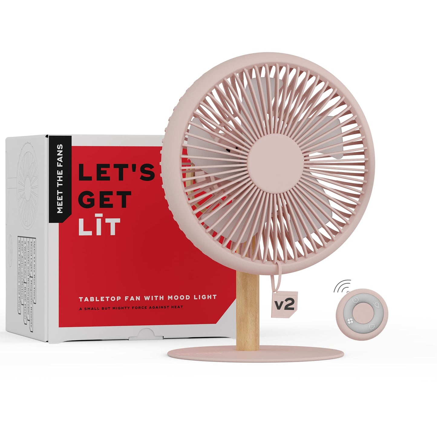 NUUK LIT v2 Cordless & Rechargeable 7 Inch Table Fan with Night Light & Remote Control | Auto Oscillation with 4 Wind Modes | BLDC Fan with Up To 17 Hour Run Time | Portable Table Fan for Home, Office
