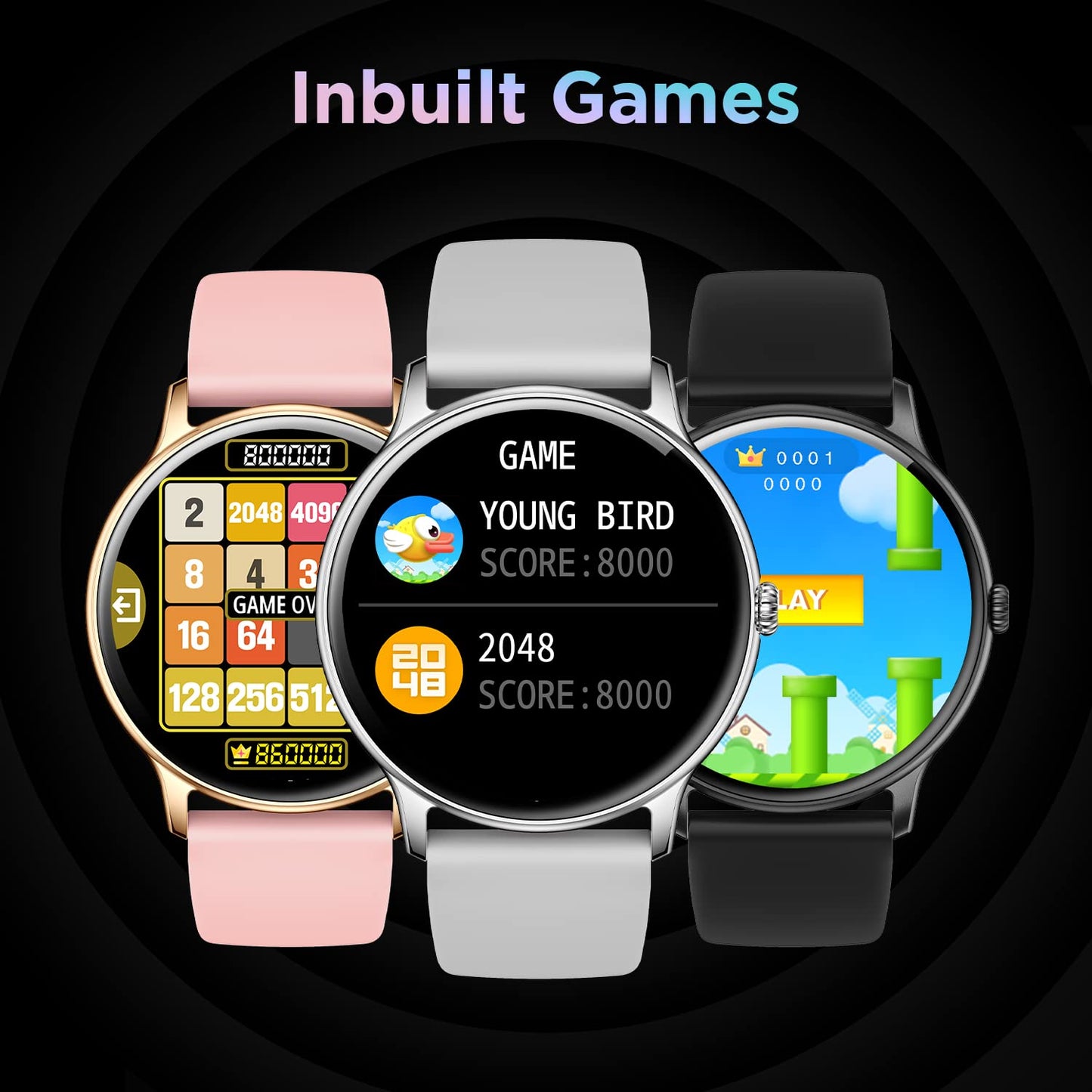 Fire-Boltt Phoenix Smart Watch with Bluetooth Calling 1.38,120+ Sports Modes, 240 * 240 PX High Res with SpO2, Heart Rate Monitoring & IP67 Rating (Black)