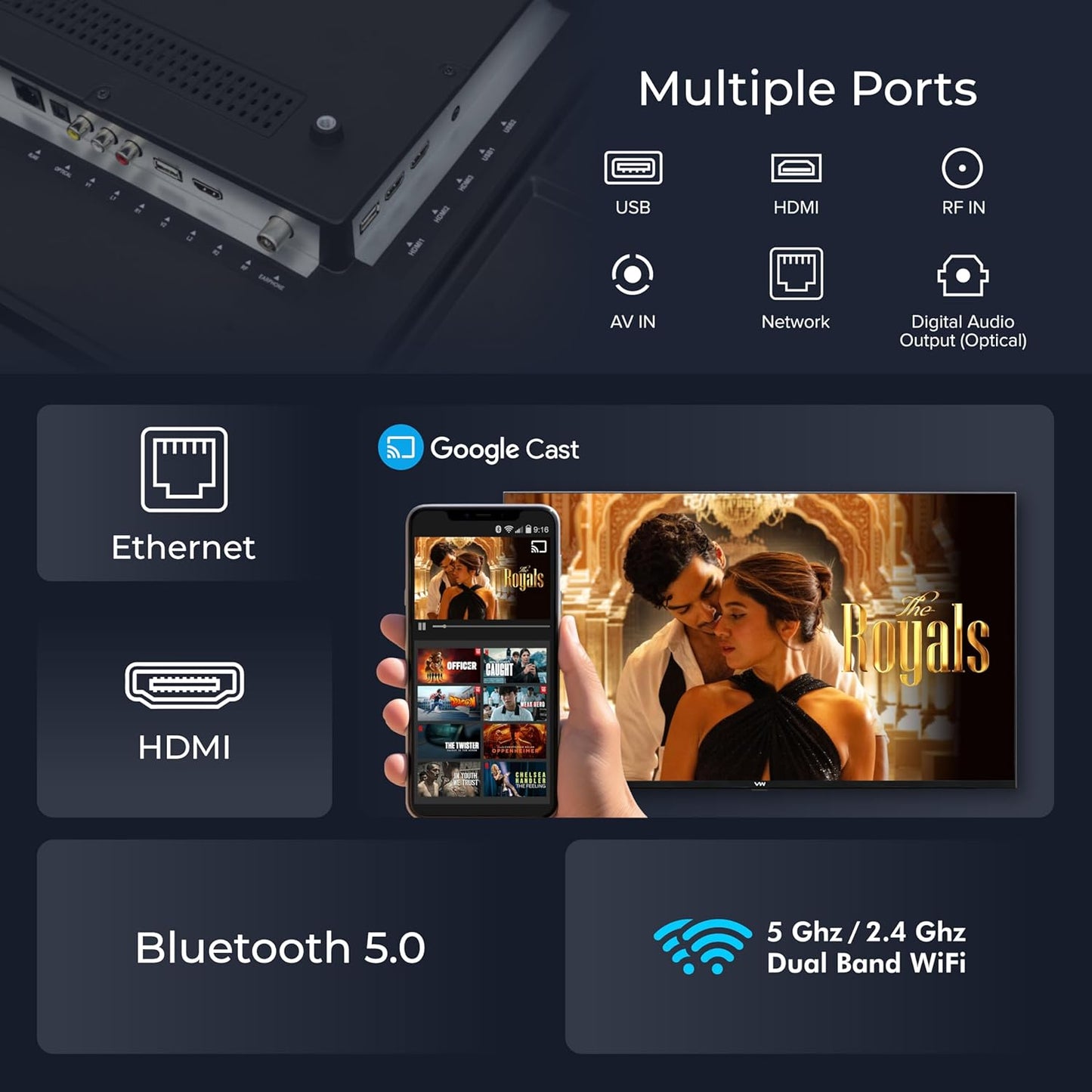 VW 165 cm (65 inches) Pro Series 4K Ultra HD Smart QLED Google TV VW65GQ1