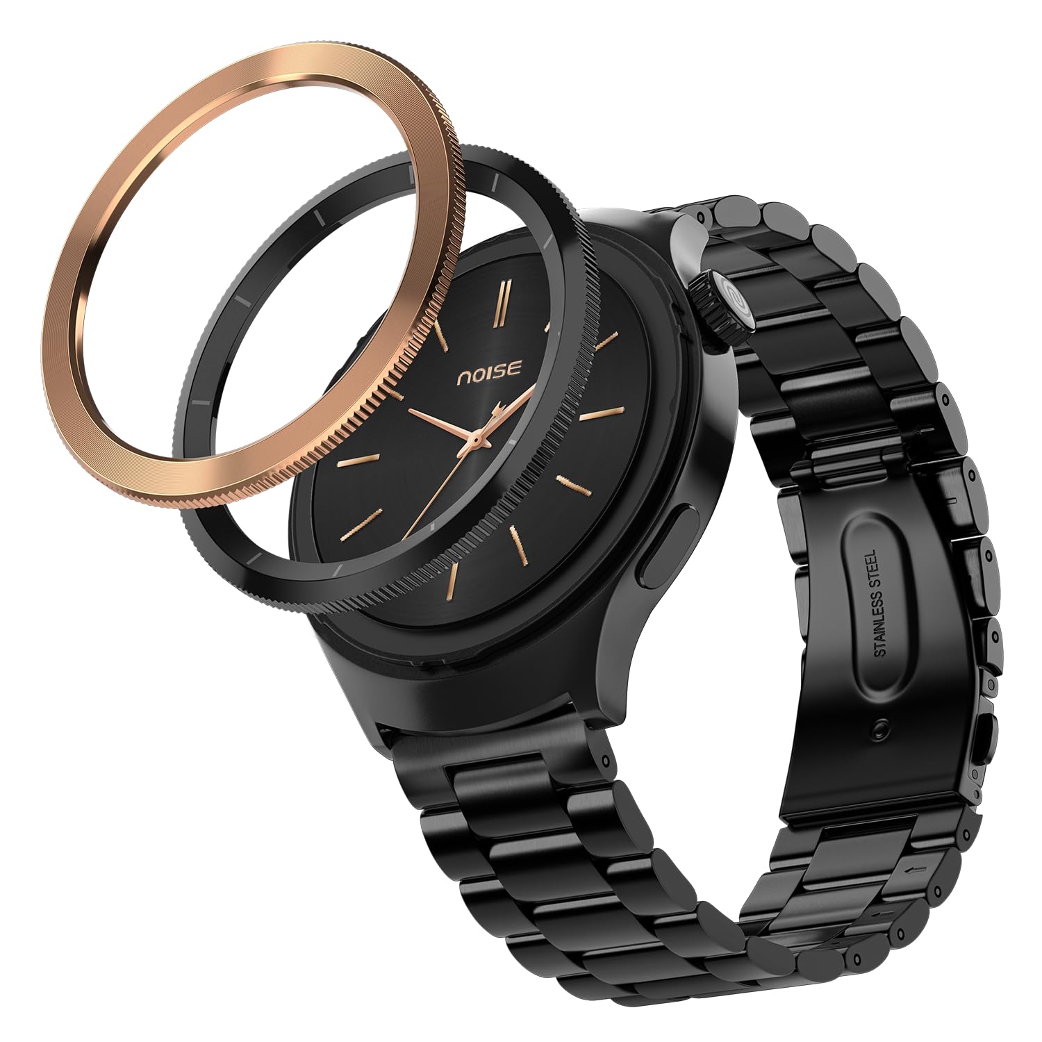 NoiseFit Halo 1.43" AMOLED Display, Bluetooth Calling Round Dial Smart Watch, Premium Metallic Build, Always on Display, Smart Gesture Control, 100 Sports Modes (Vintage Brown)
