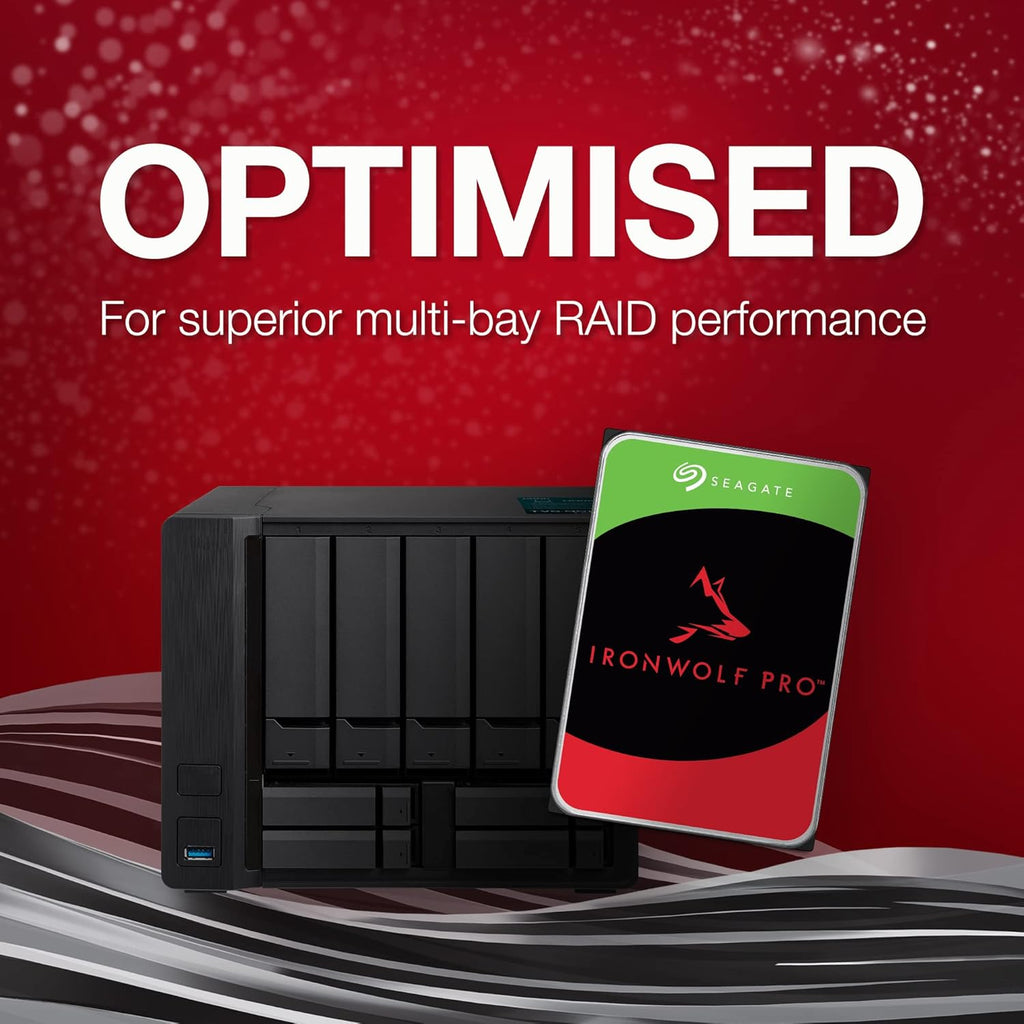 Seagate IronWolf Pro 8TB, Enterprise HDD Internal NAS, CMR, SATA to 6Gb/s, 7200RPM, 256MB Cache for RAID Network-Attached Storage, Rescue Services, Open-Easy Package (ST8000NTZ01)