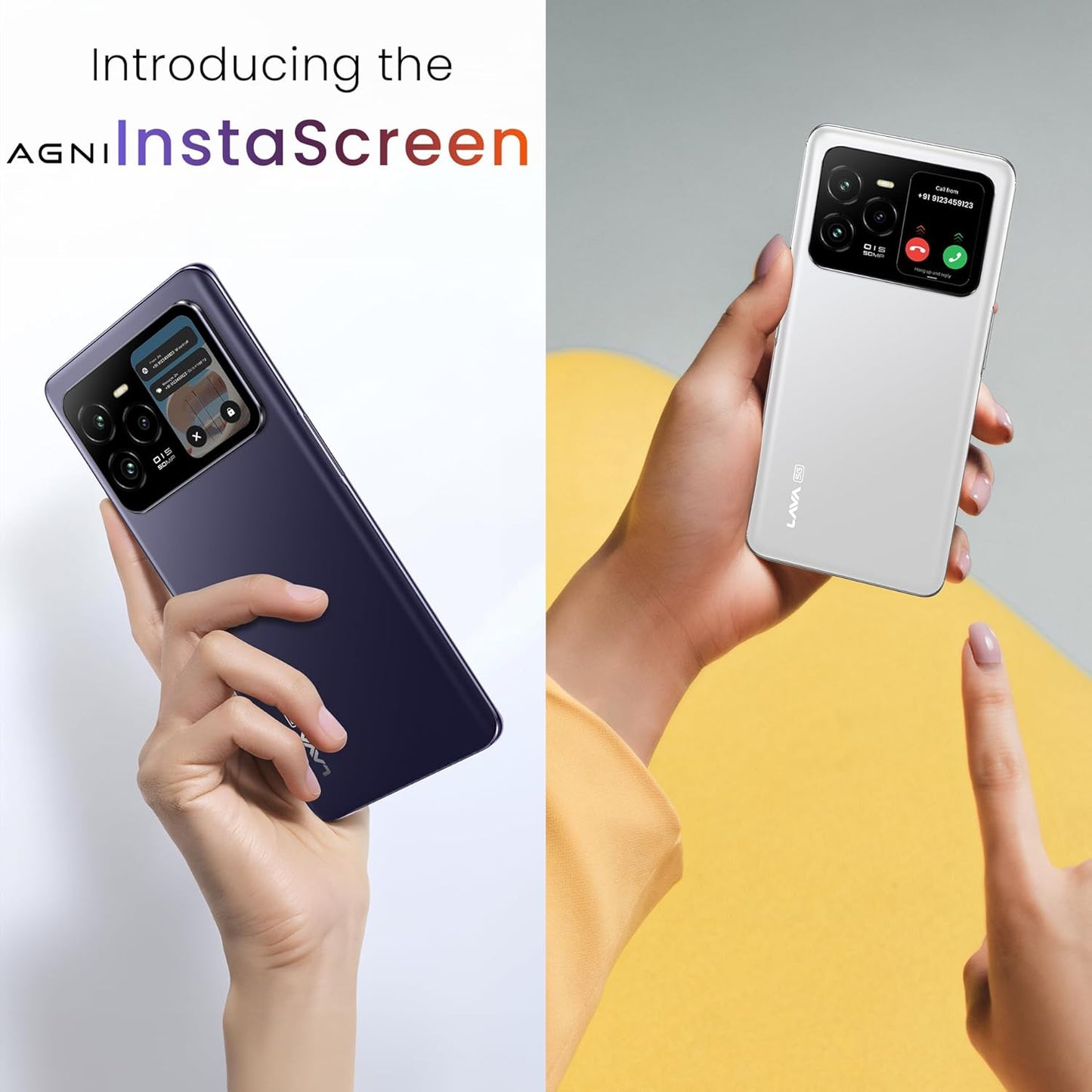 Lava Agni 3 5G (Pristine Glass, 8GB+128GB) | India's 1st dual AMOLED | Dimensity 7300X | 50MP Triple AI Camera | 66W Fast Charge,5000 mAh Battery | Clean UI | Free Replacement @ Home | Without Charger