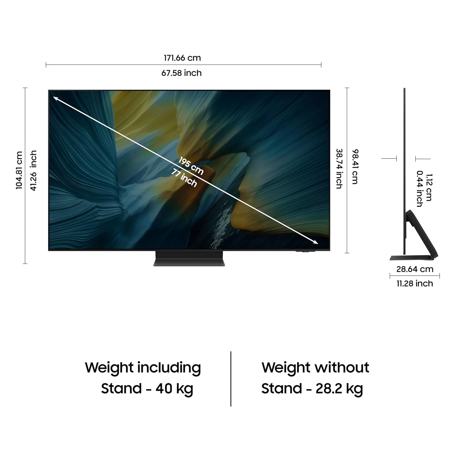 Samsung 195 cm (77 inches) 4K Ultra HD Smart OLED TV QA77S95FAULXL