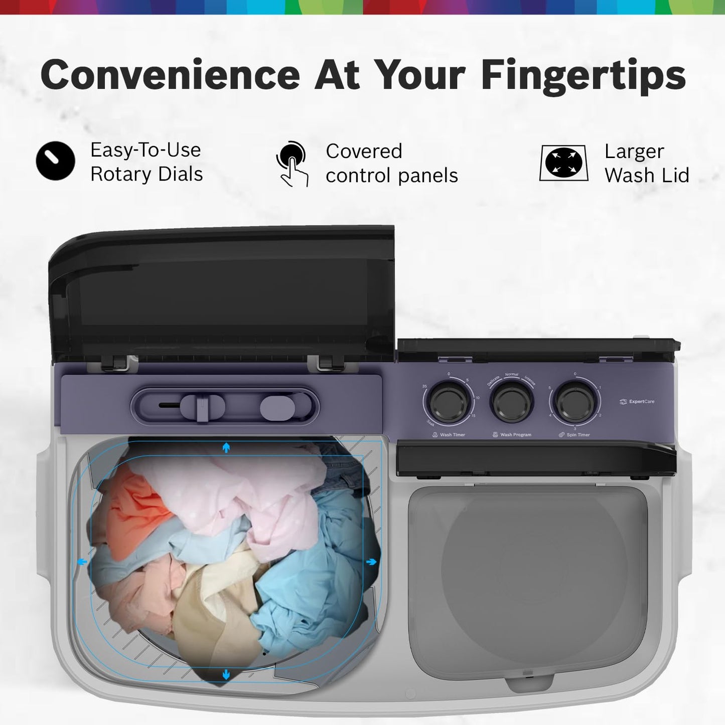 Bosch 8 kg 5 Star Semi-Automatic Top Loading Washing Machine (2025 Model, WJP802L0IN, 3 Wash Programs, Anti-Rust Body, 1300 RPM Spin Speed, Peacock Blue, 5 Years Comprehensive Warranty)