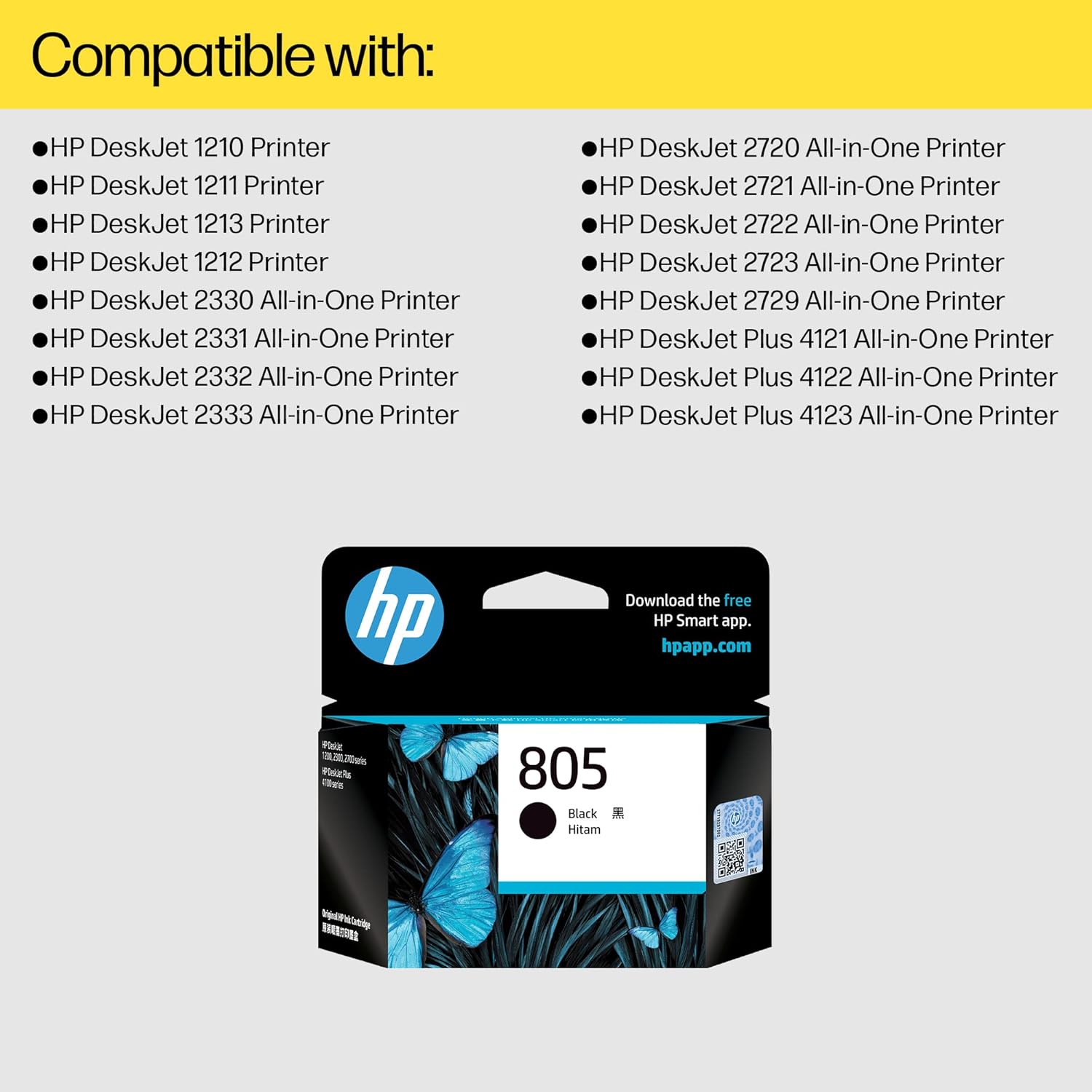 HP 805 Black Original Ink Cartridge