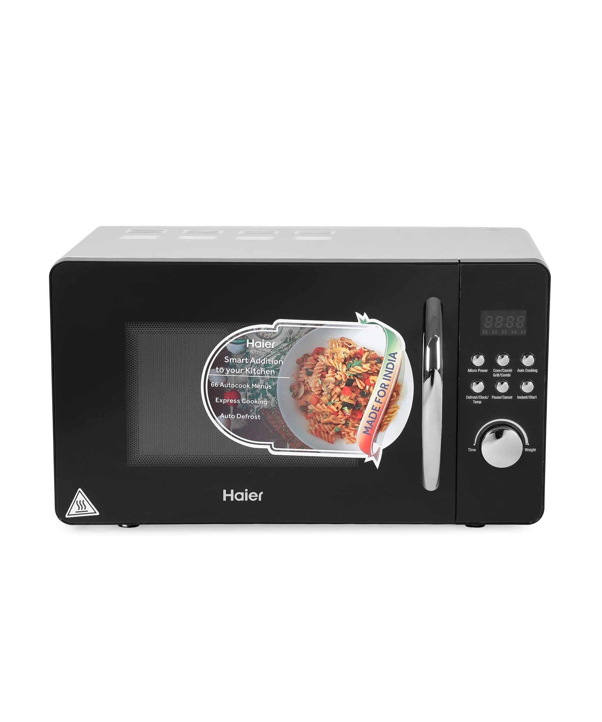 Haier 30L Convection Microwave Oven (HIL3001ARSB, Black) with In-Built Air Fryer | Motorized Rotisserie | Stainless-steel Cavity | 5 In 1 Microwave oven