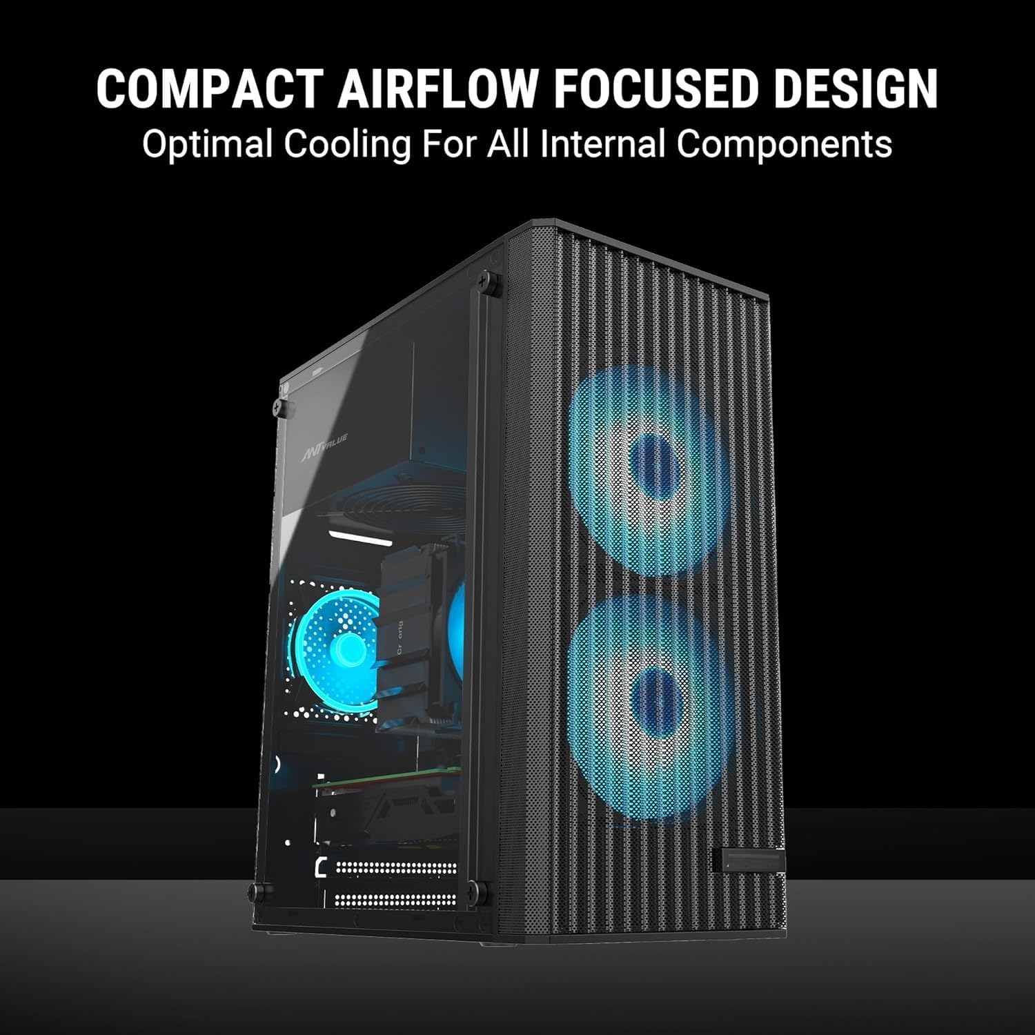 Fusionit Gaming Desktop PC Core i5-2400, 16GB DDR3 RAM, 256GB SSD, Windows 11 with MS Office 2021, 19" Monitor, WiFi, Keyboard & Mouse Included