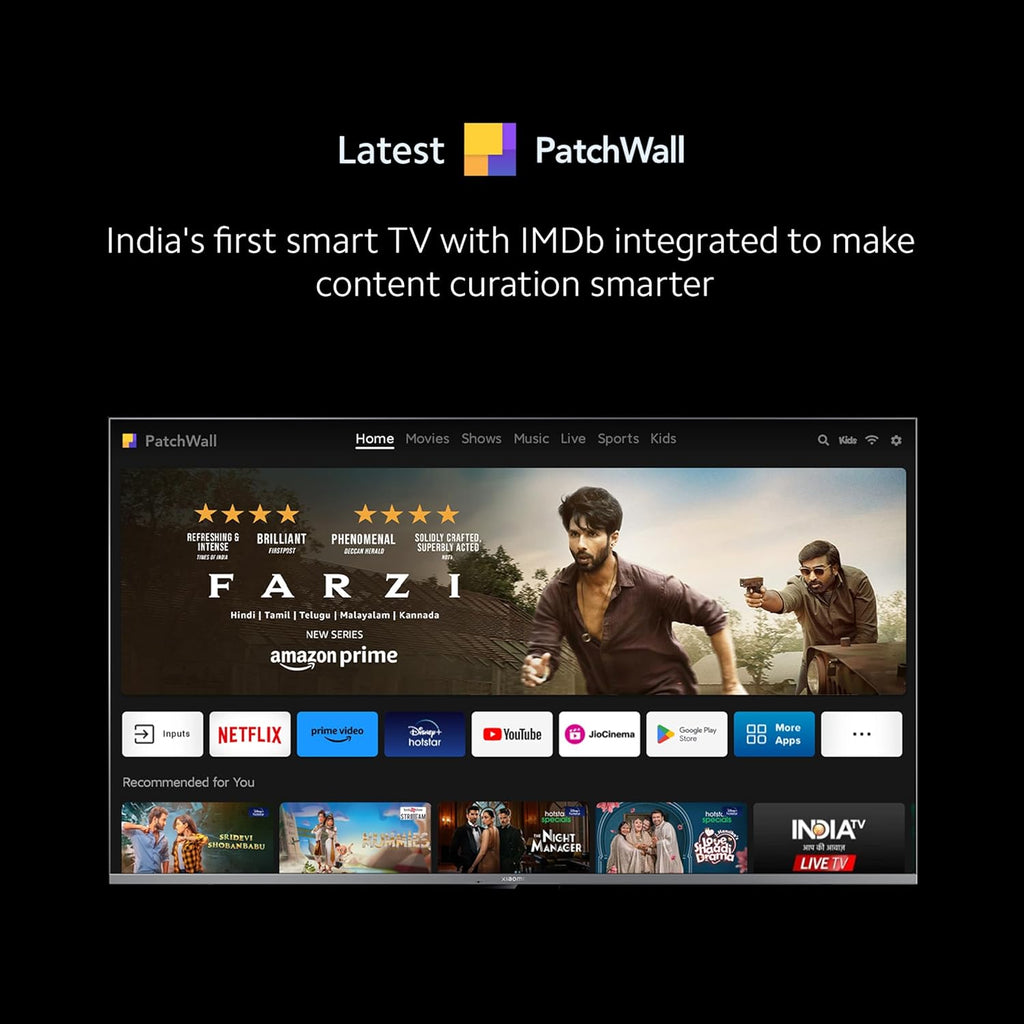 Xiaomi 125 cm (50 inches) X Pro 4K Dolby Vision IQ Series Smart Google LED TV L50M8-5XIN (Black)