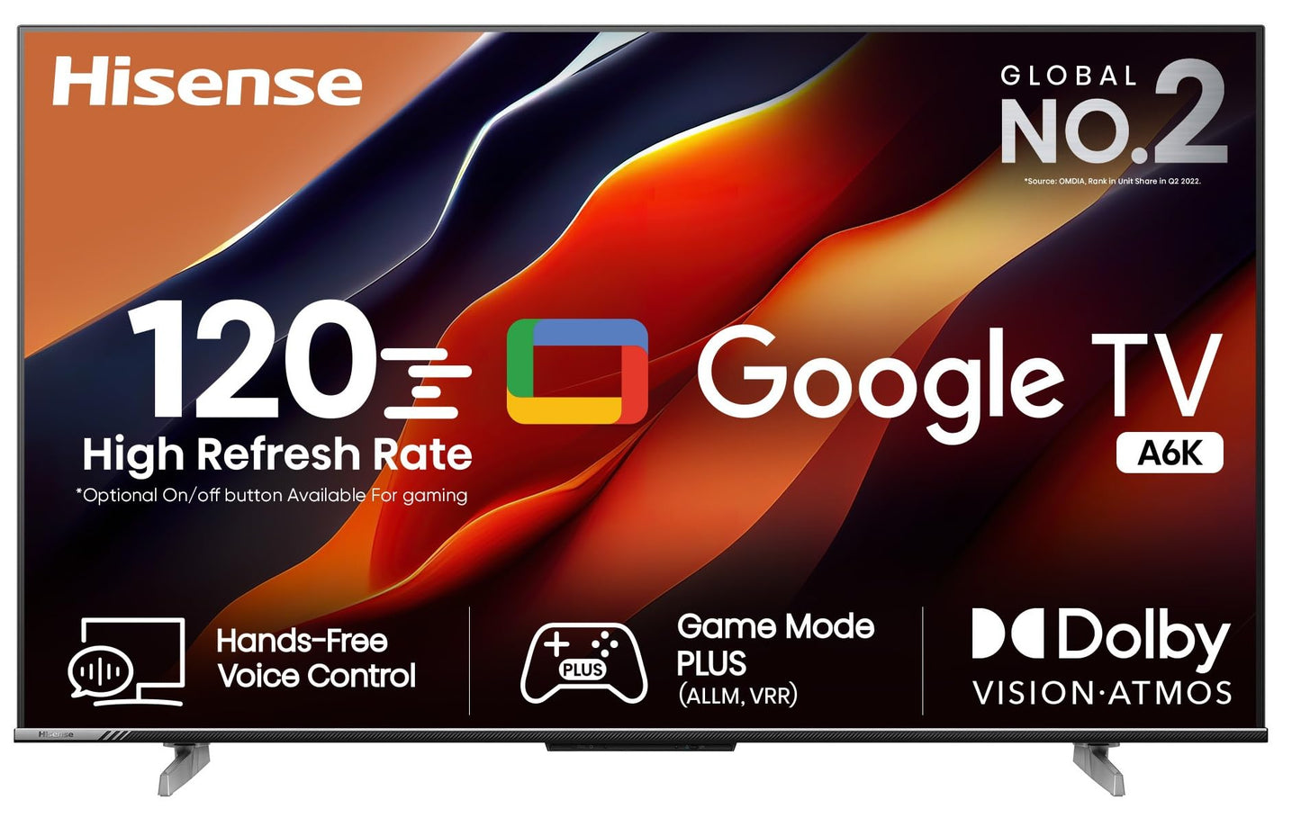 Hisense 164 cm (65 inches) E6N Series 4K Ultra HD Smart LED Google TV 65E6N (Black)