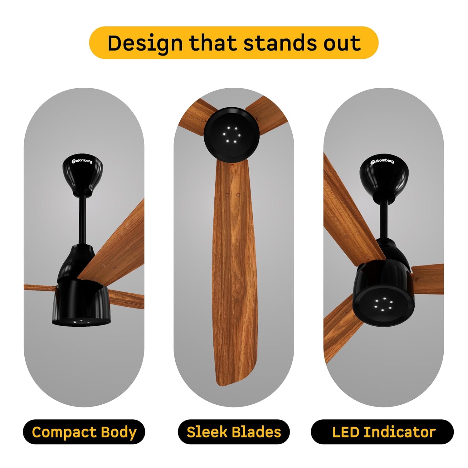 atomberg Renesa Enzel 1200mm BLDC Ceiling Fan with Remote Control | 5 star Rated Energy Efficient Fan | High Air Delivery with LED Indicators| 3 Year Warranty (Honey Maplewood)-Newly Launched in 2025